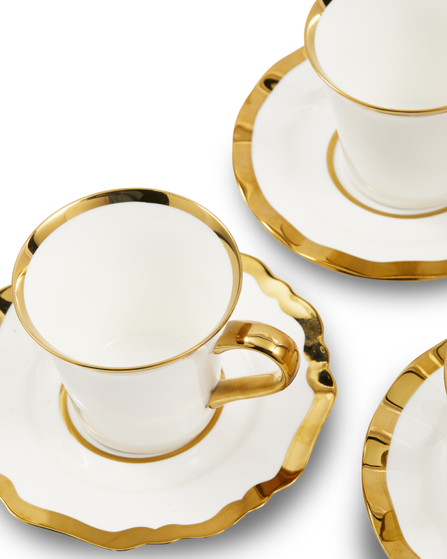 Pols Potten Golden Finds Koffiekopjes White