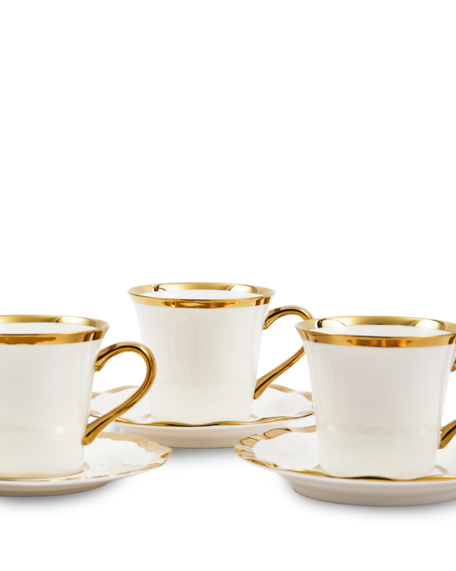 Pols Potten Golden Finds Koffiekopjes White