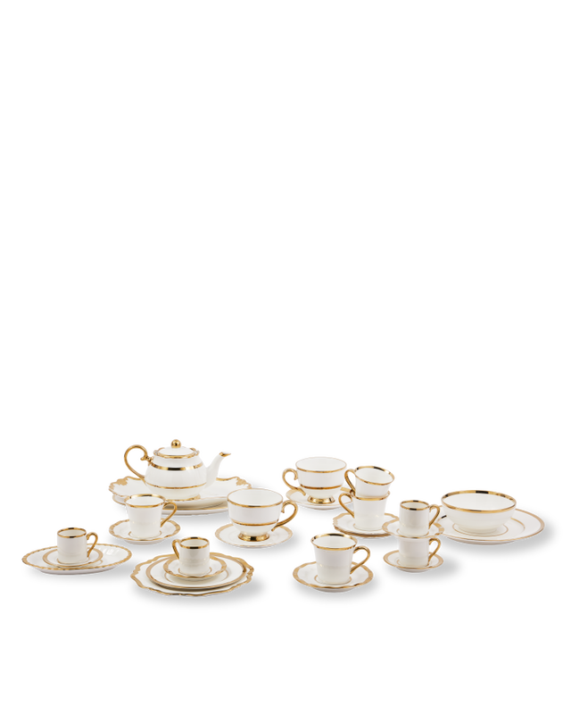 Pols Potten Golden Finds Serveer Schalen White