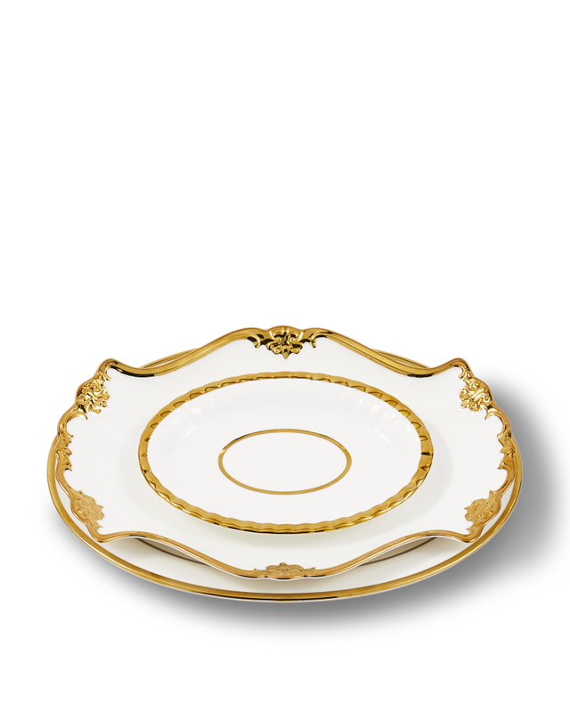 Pols Potten Golden Finds Serveer Schalen White