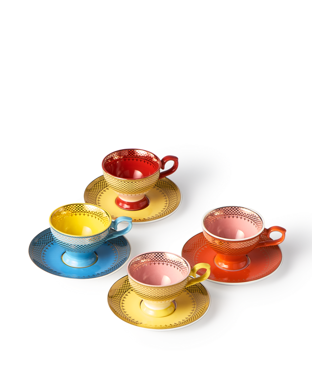 pols potten Grandma Espressokopjes Multi-colour