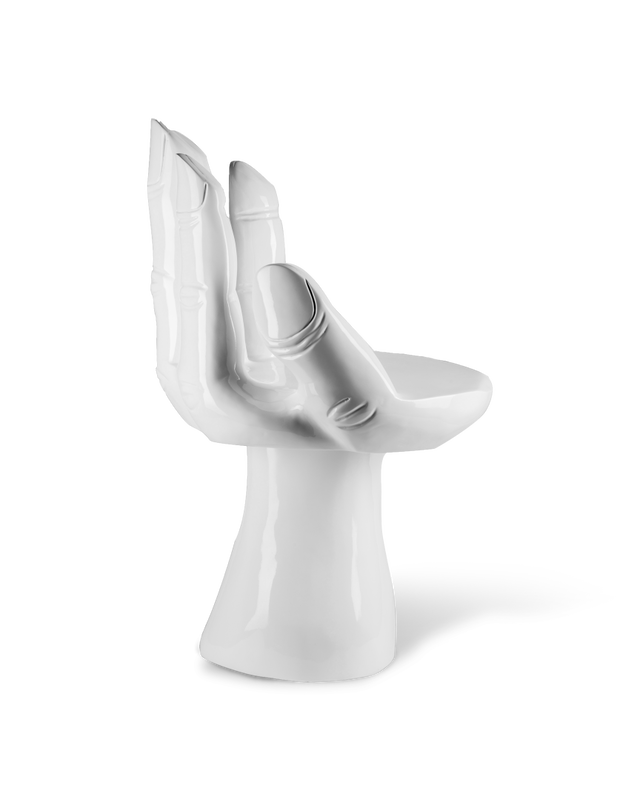 pols potten Hand Stoel White