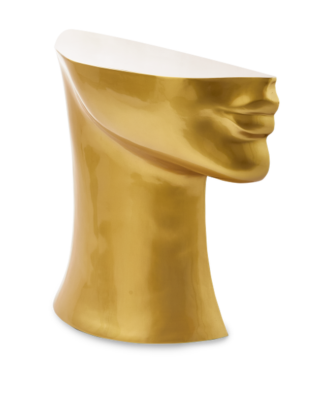 pols potten Head Bijzettafel - Linksonder Gold