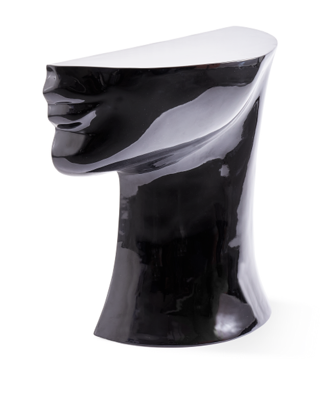 pols potten Head Bijzettafel - Rechtsonder Black