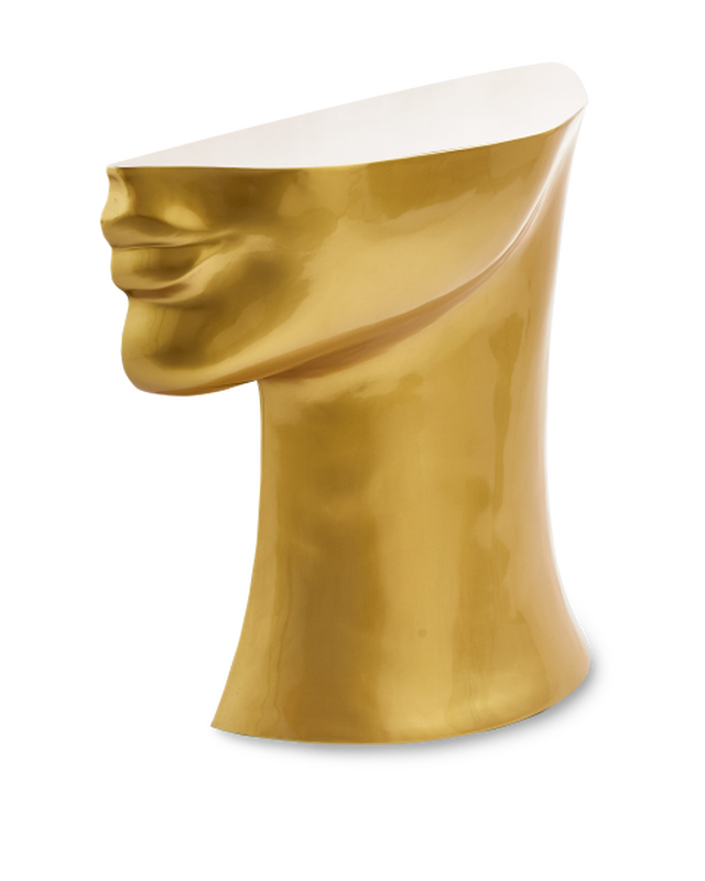 pols potten Head Bijzettafel - Rechtsonder Gold