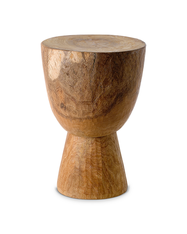 pols potten Houten Tip Tap Kruk Cognac