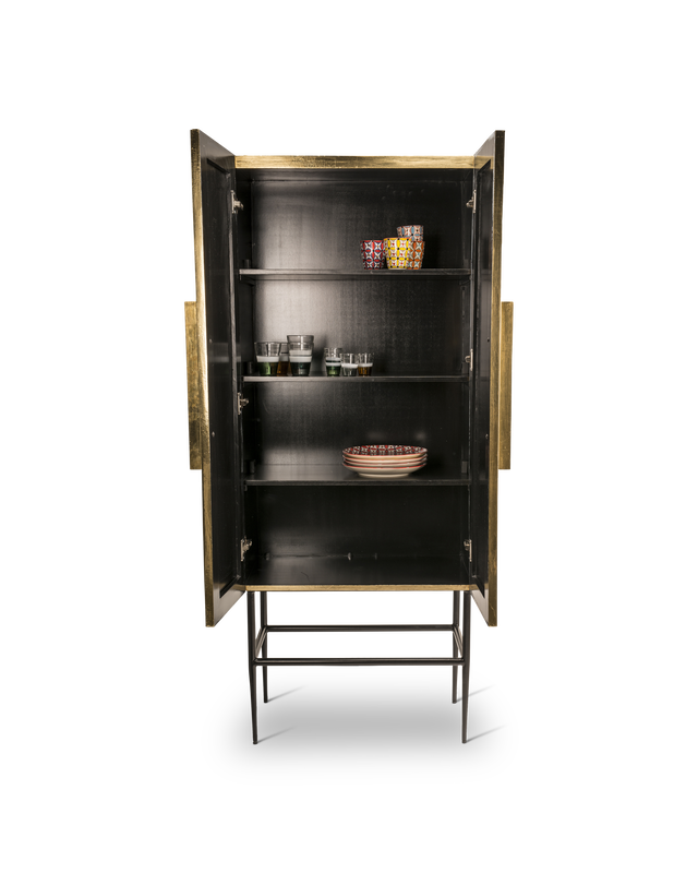 Pols Potten Kast Ribbel Lang Gold