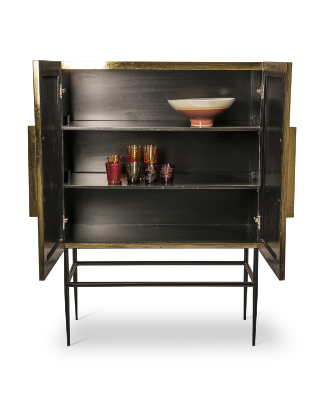 Pols Potten Kast Ribbel Middel Gold