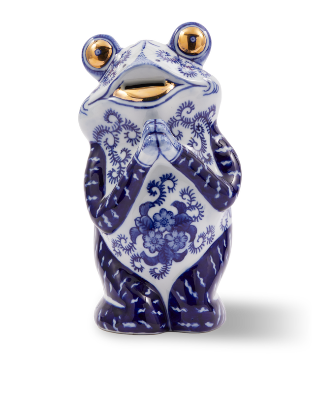 Pols Potten Kikker Spaarpot Dark Blue