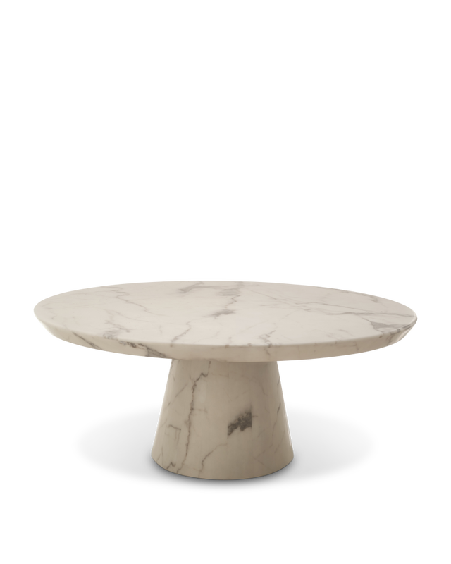 pols potten Koffietafel Disc Marble Look White