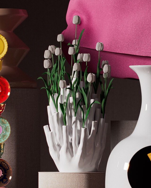 Pols Potten Koraal Vaas 50-tulpen White