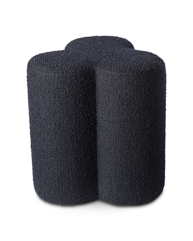 pols potten Kruk Clover Boucle Dark blue