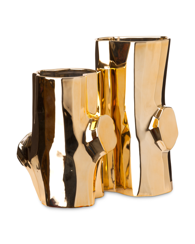 Pols Potten Log Vaas - M Gold