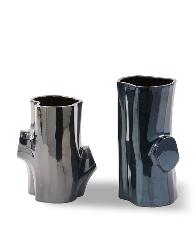 Pols Potten Log Vaas - S Dark Grey