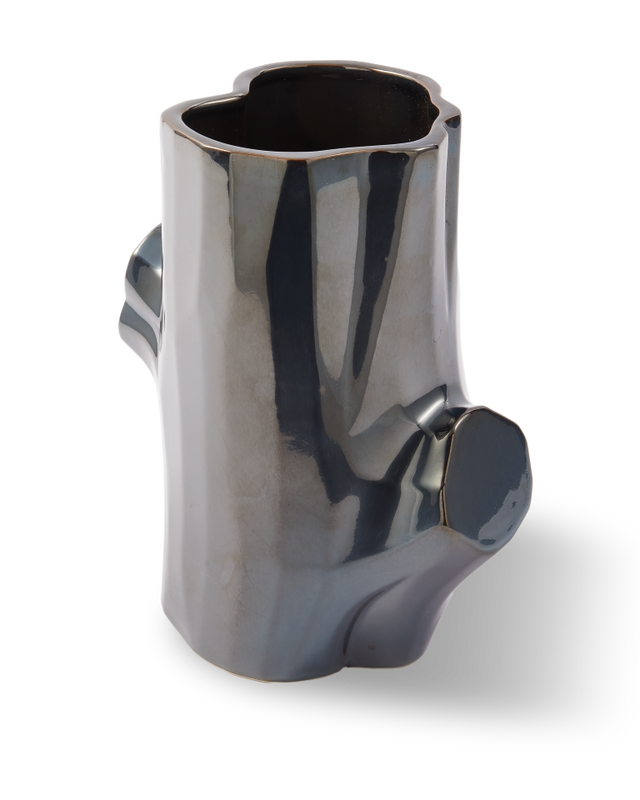 pols potten Log Vaas - S Dark grey