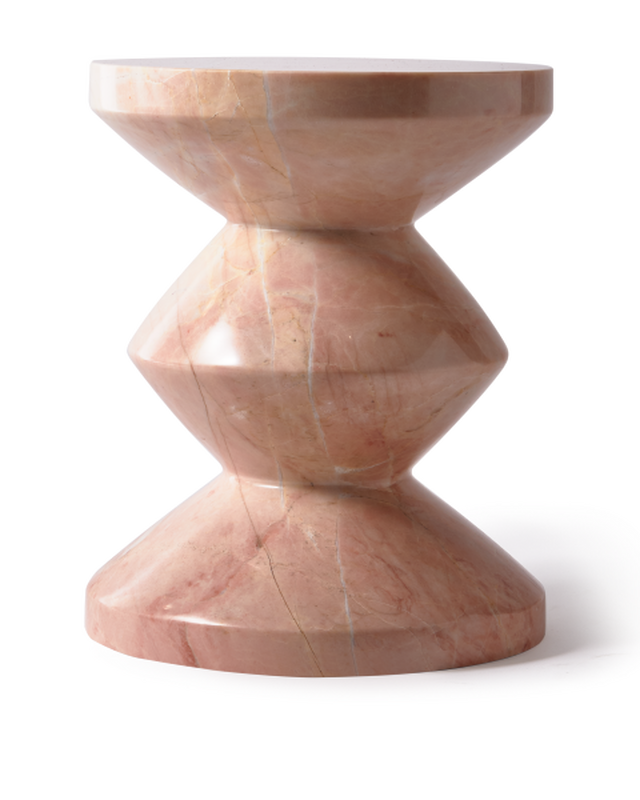 Pols Potten Marble Zig Zag Kruk Light Pink