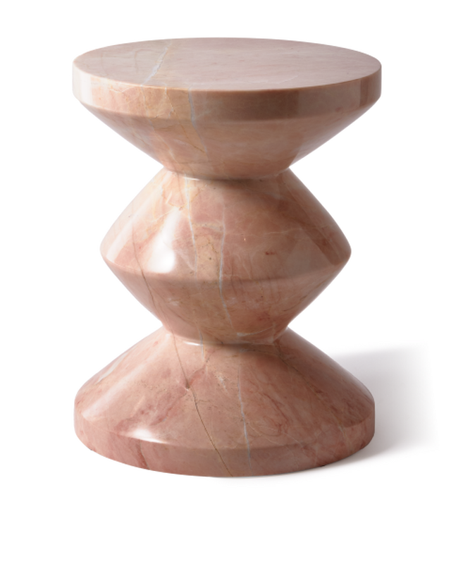 pols potten Marble Zig Zag Kruk Light pink