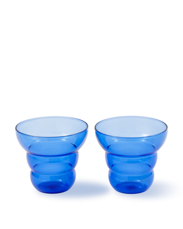 pols potten Mizu Kiri Drinkglazen Dark blue