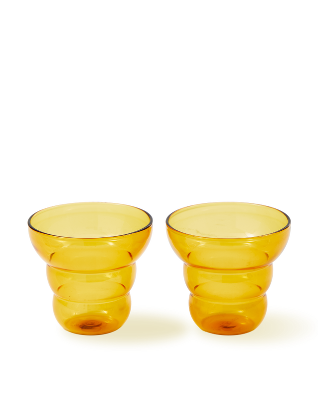 pols potten Mizu Kiri Drinkglazen Yellow