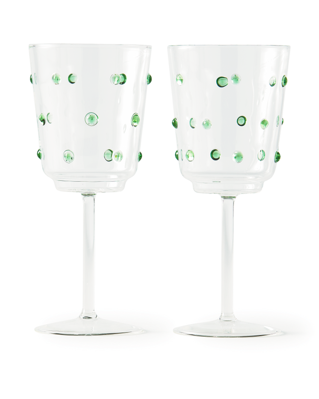 pols potten Nob Wijnglazen Olive green