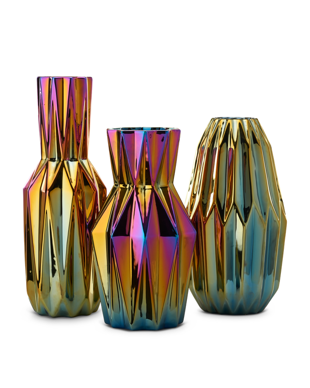 Pols Potten Oily Folds Vaas - M Multi-colour