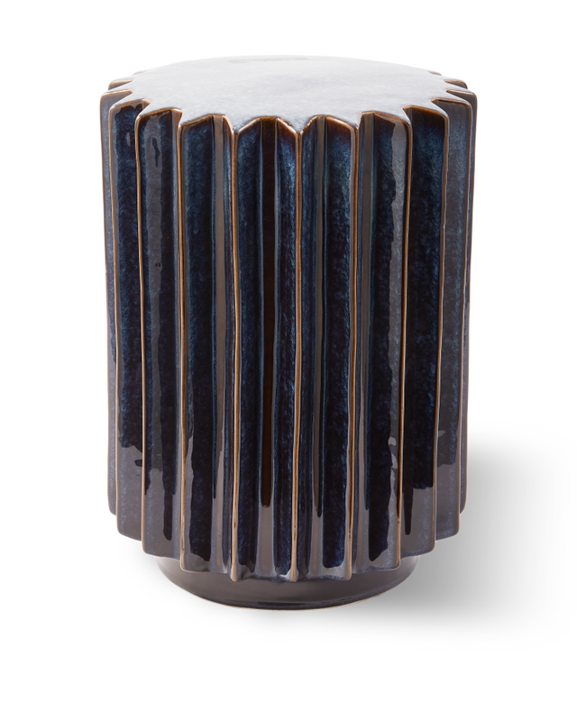 pols potten Okra Bijzettafel Dark blue