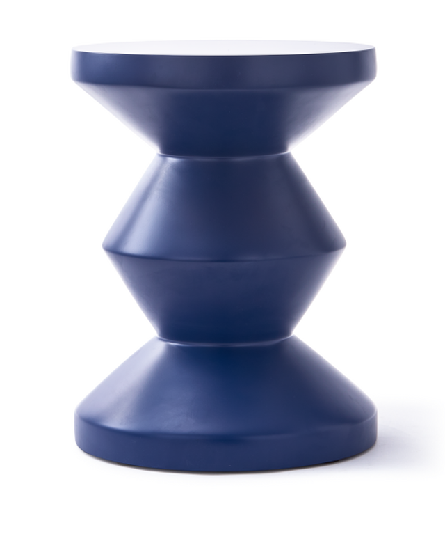 Pols Potten Outdoor Zig Zag Kruk Dark Blue