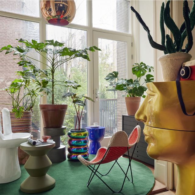 Pols Potten Outdoor Zig Zag Kruk Olive Green