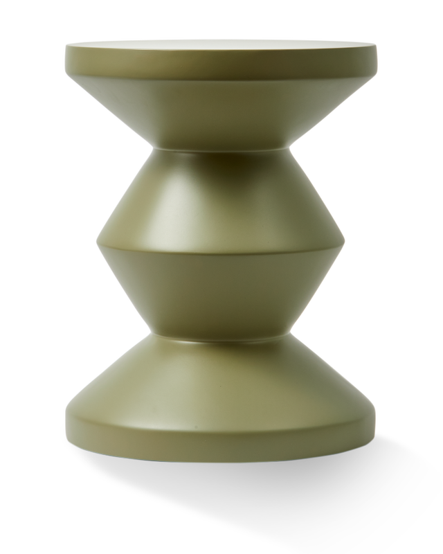 Pols Potten Outdoor Zig Zag Kruk Olive Green
