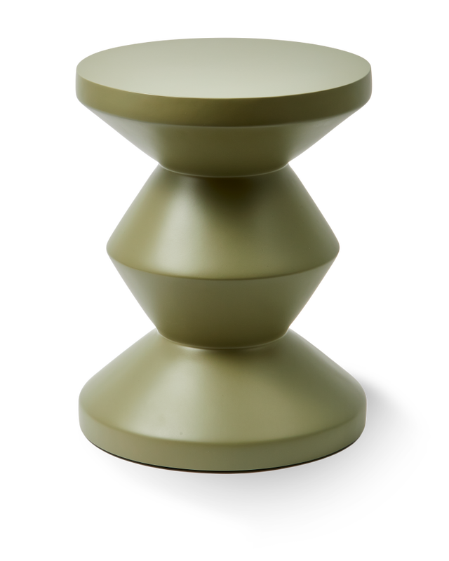 pols potten Outdoor Zig Zag Kruk Olive green