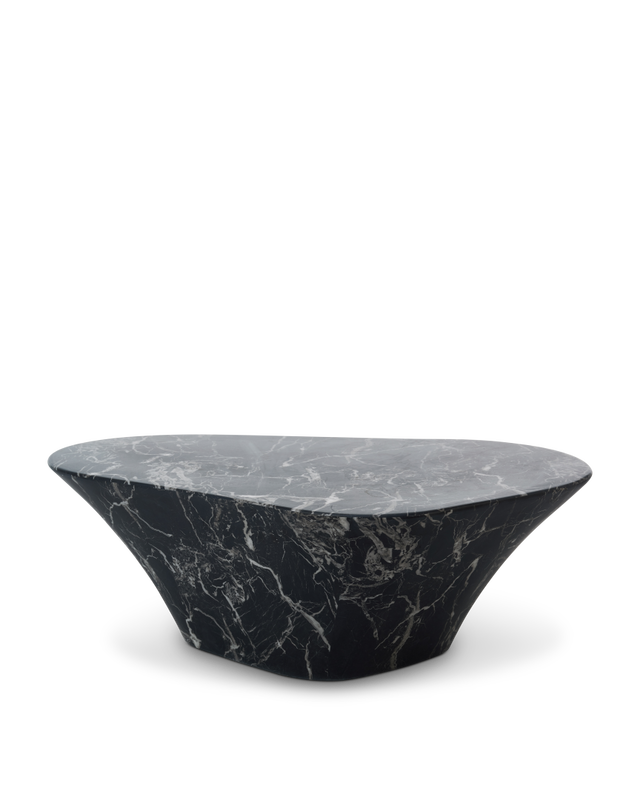 pols potten Oval Marble Look Salontafel Black