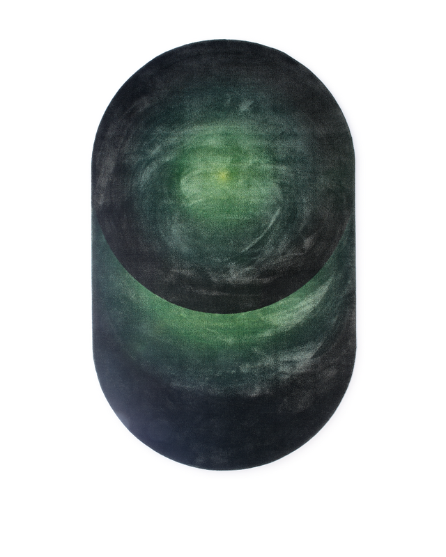 pols potten Oval optical kleed Dark green