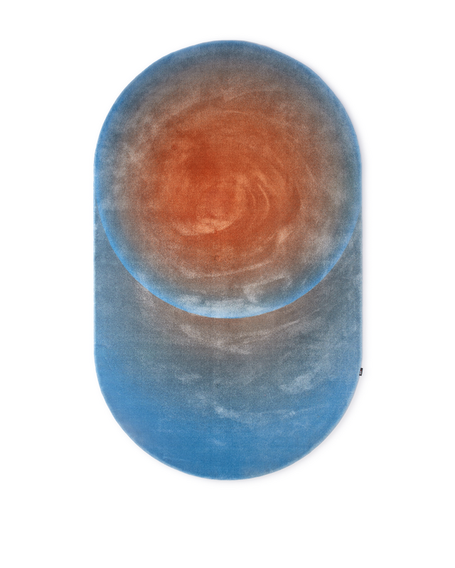 pols potten Oval optical kleed light blue