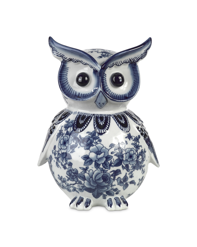 pols potten Owl Piggy Spaarpot Dark blue