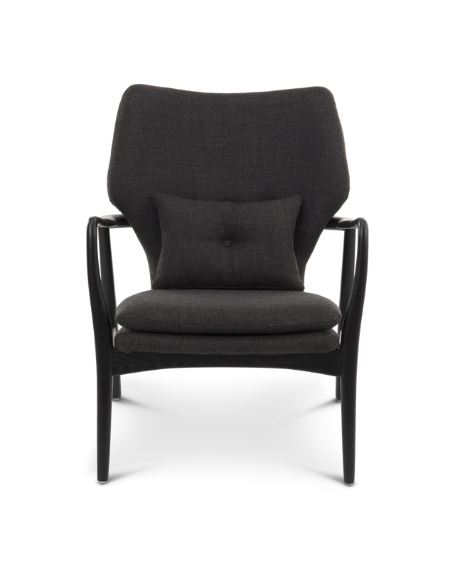 Pols Potten Peggy Stoel Gestoffeerd Glad Black