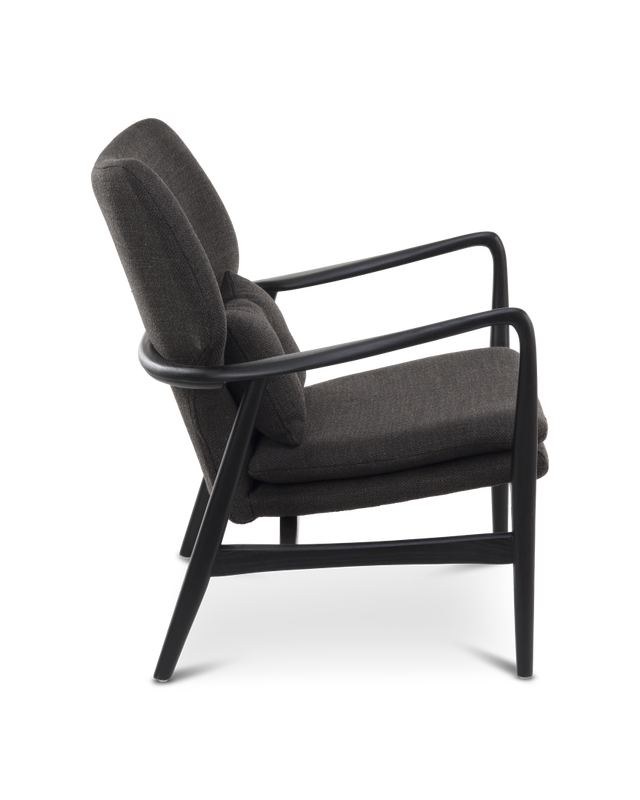 Pols Potten Peggy Stoel Gestoffeerd Glad Black