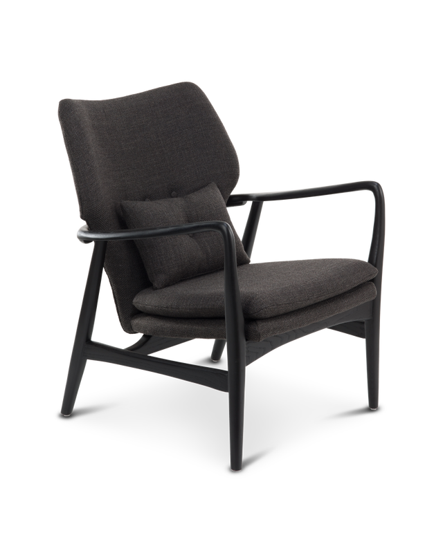 pols potten Peggy Stoel Gestoffeerd Glad Black