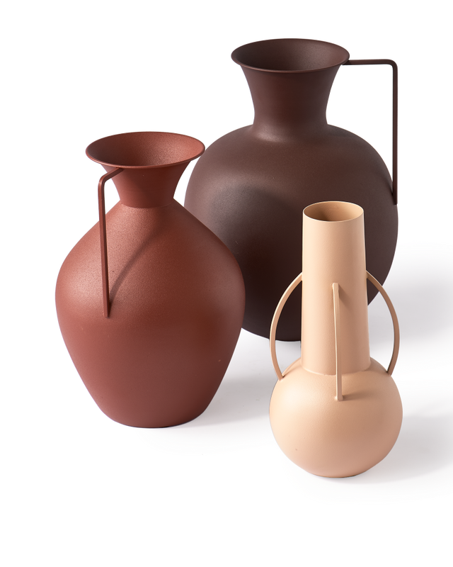 pols potten Roman Vaas set 3 Cognac