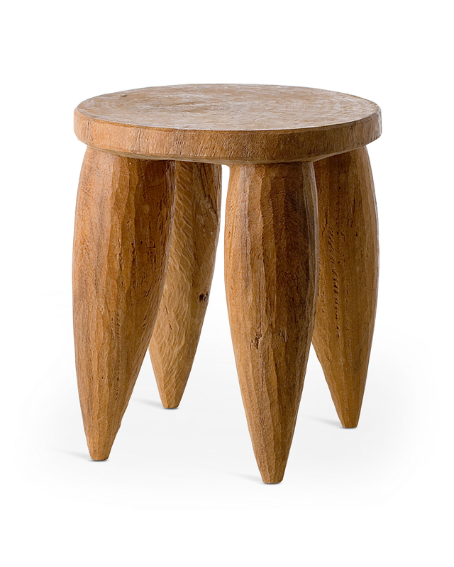 pols potten Senofo Kruk Cognac