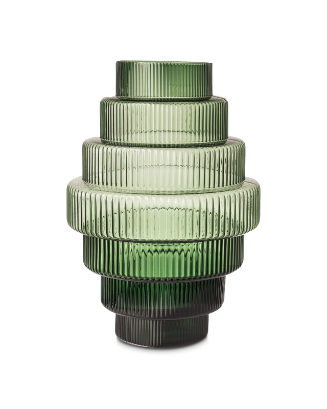 pols potten Steps Vaas - L Dark green