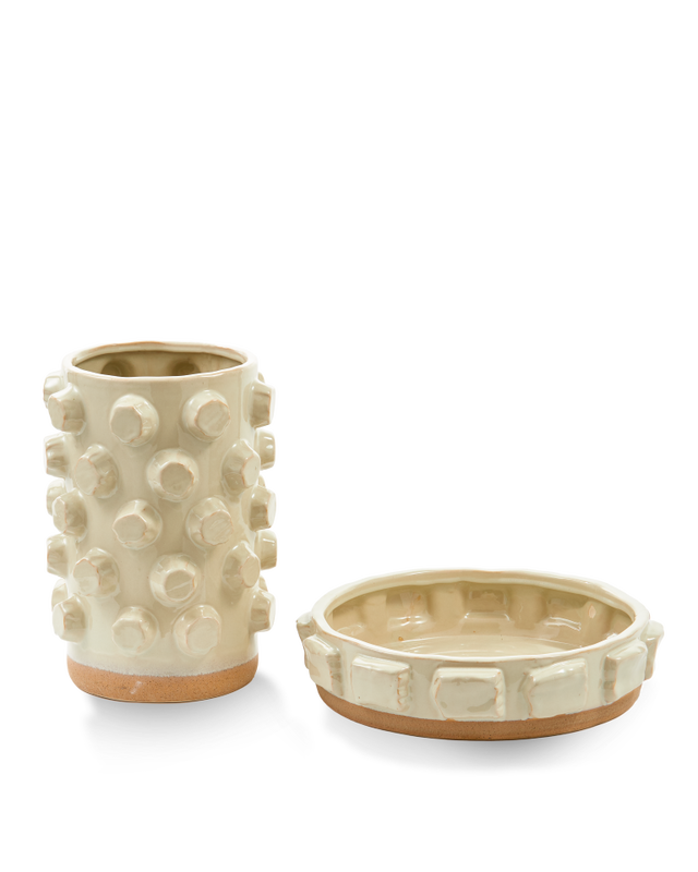 Pols Potten Structure Vaas - M Beige