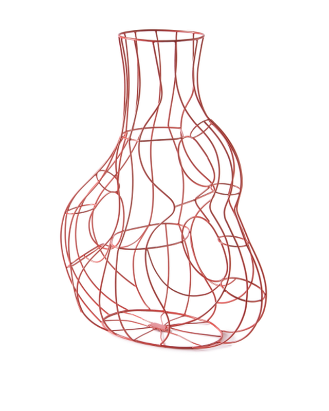 Pols Potten Three Ears Frame Vaas - M Coral Red