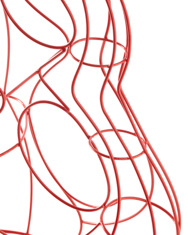 Pols Potten Three Ears Frame Vaas - M Coral Red