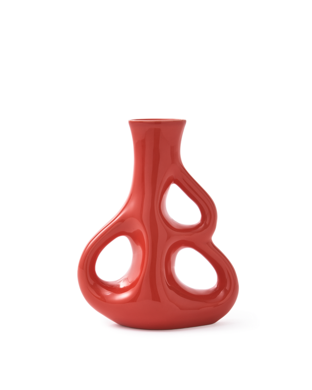 pols potten Three Ears Vaas - S Coral red