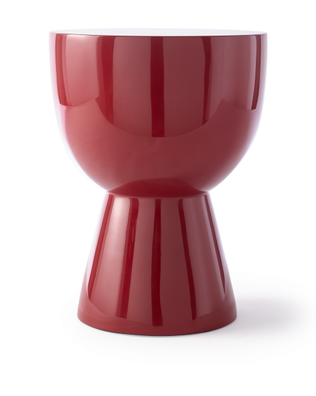 Pols Potten Tip Tap Kruk Burgundy Red