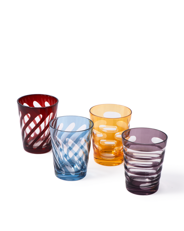 pols potten Tubular Drinkglazen Multi-colour