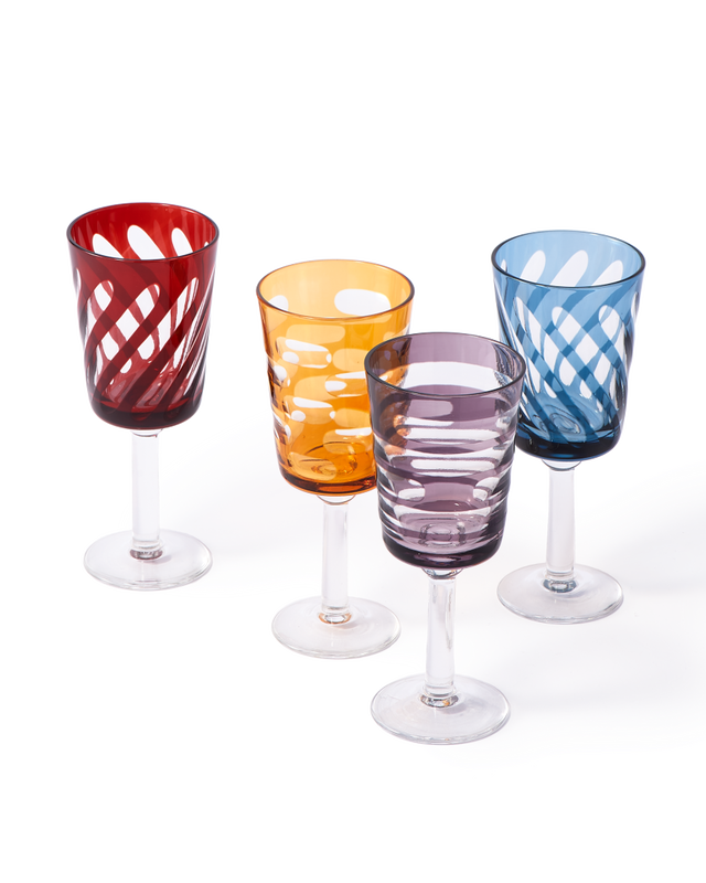 pols potten Tubular Wijnglazen Multi-colour
