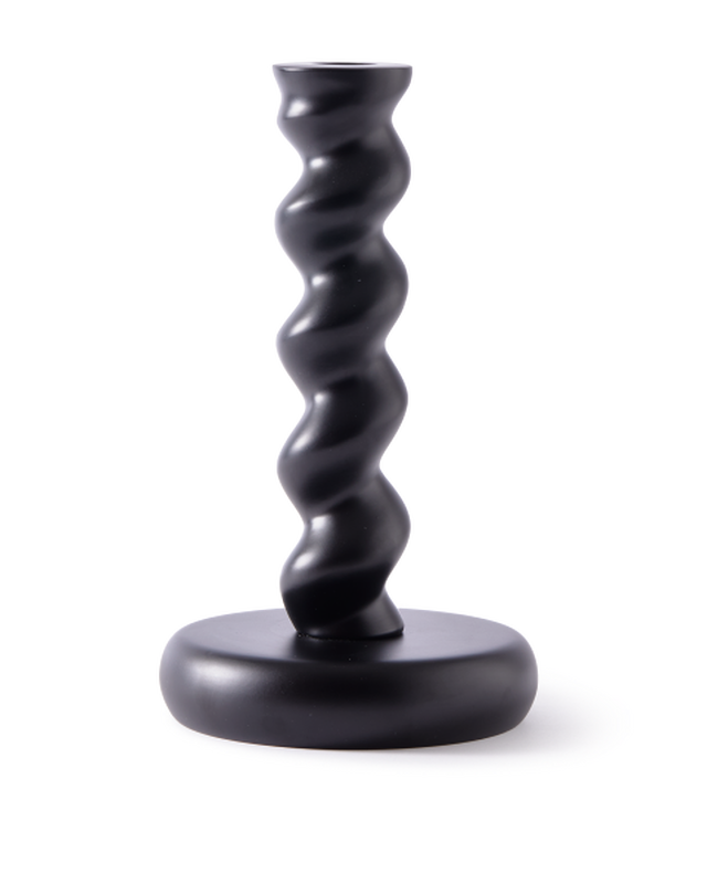 Pols Potten Twister Kandelaar - M Black