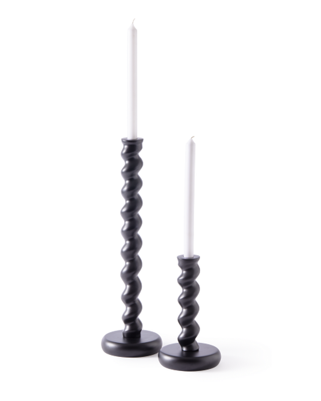 Pols Potten Twister Kandelaar - M Black