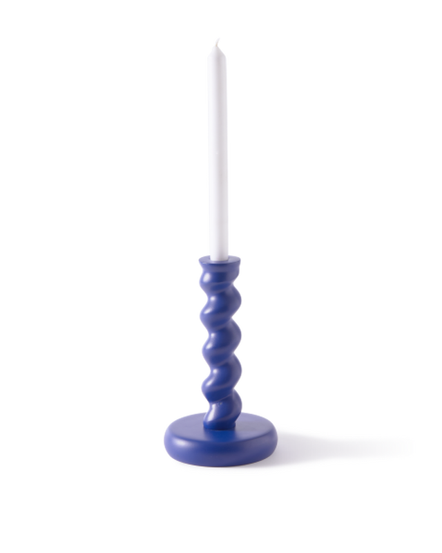 pols potten Twister Kandelaar - M Dark blue